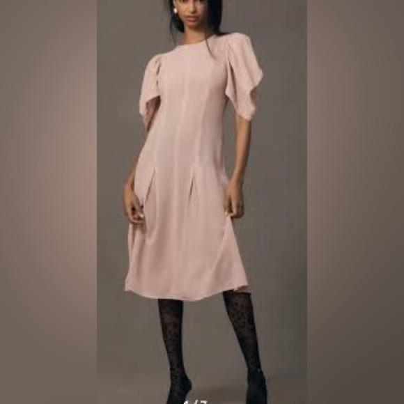 Anthropologie Dresses & Skirts - By Anthropologie Modern Sheer Midi Dress Violet Ice Size 0.